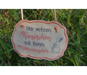 Stickserie - ITH Türschilder Bunnies